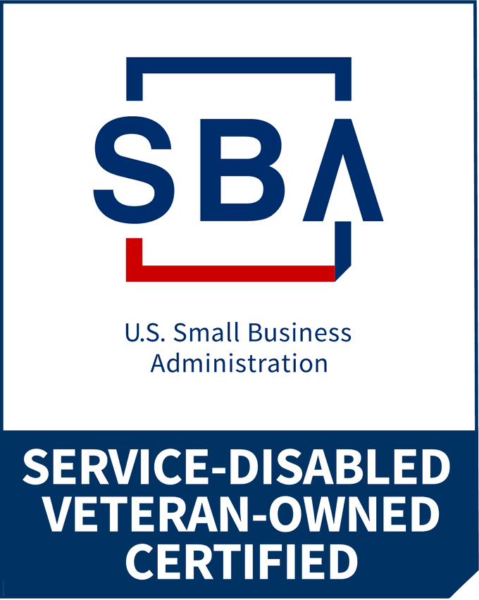 U.S. Small Business Administration: Service-Disabled Veteran-Owned Certified seal